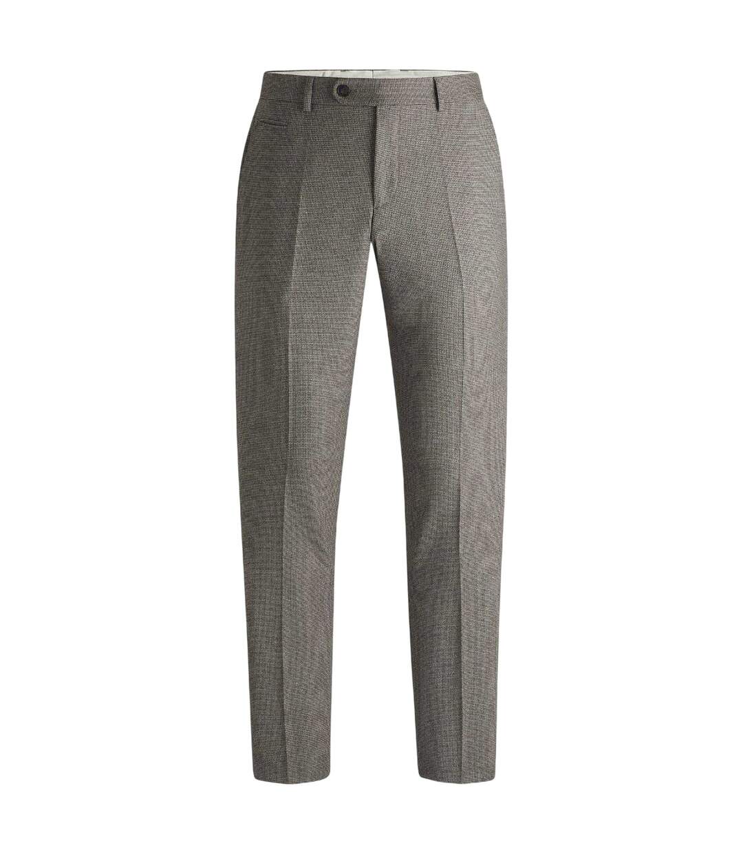 Chino Motif/style Pied-de-poule Homme Blanc Boss-1