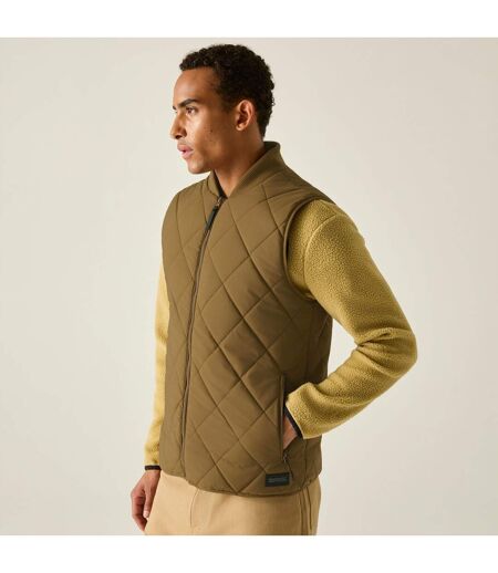 Mens Harvin Diamond Quilt Body Warmer Rich Tan Regatta