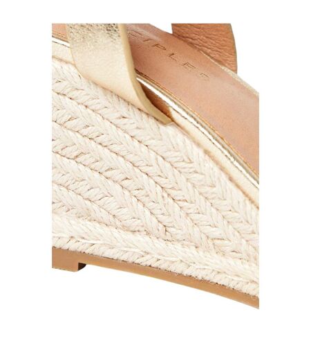 Espadrilles penny femme beige doré Principles