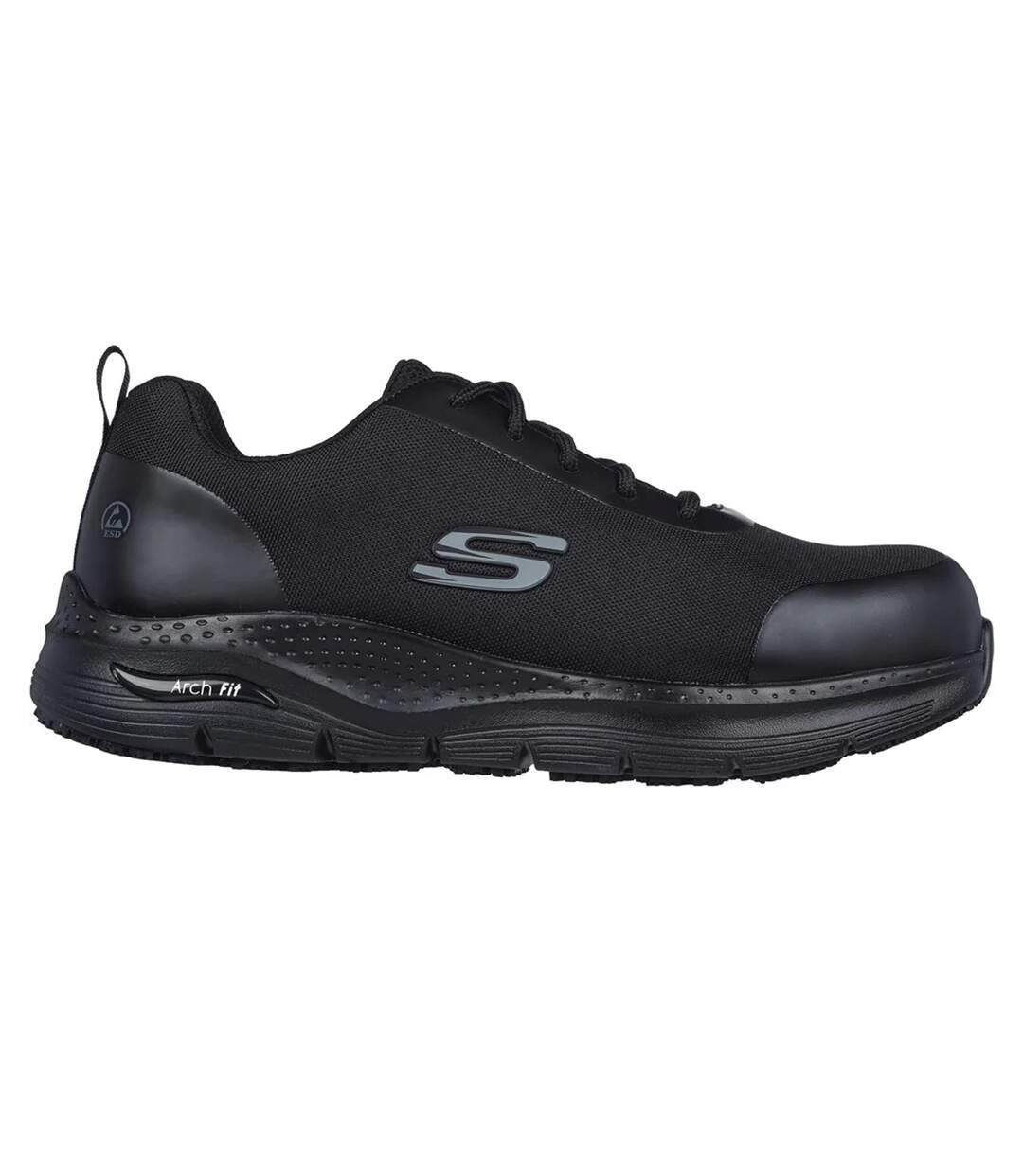 Mens Steel Toe Cap Safety Shoes Black Skechers-3