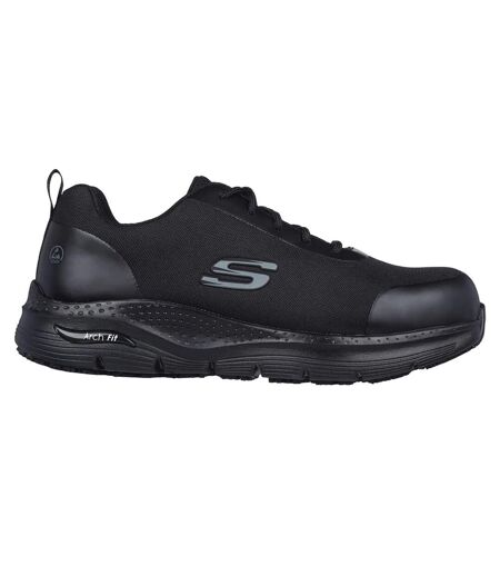 Mens Steel Toe Cap Safety Shoes Black Skechers