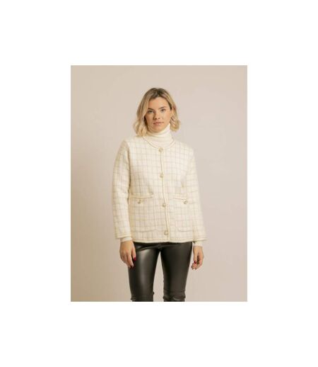 Veste en maille carreaux URVINA - Dona X Lisa