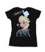 Disney T-shirt en coton Frozen Elsa Snowflake Portrait Womens/Ladies (Noir) - UTBI21973-1