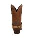 Womens/ladies crush full grain leather shortie cowboy boots bomber brown Durango-2