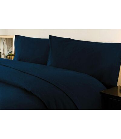 Brushed cotton fitted sheet navy Belledorm