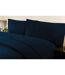 Brushed cotton fitted sheet navy Belledorm-1