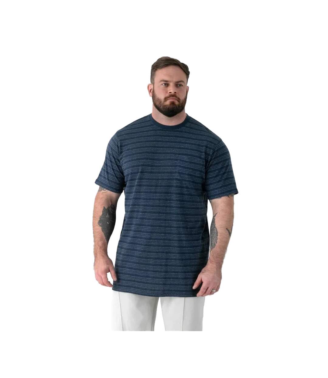 T-shirt Motif/style Rayé Dingle Homme Bleu Marine Duke-1