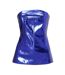 Womens/ladies Jhnna Faux Leather Slim Tube Top Purple AmyLynn-1