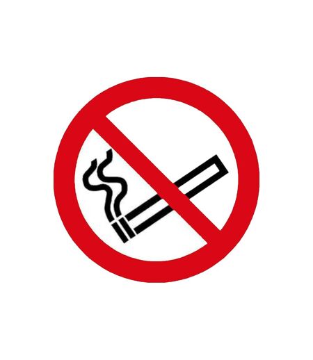 Smiths Architectural No Smoking Sign (White/Red/Black) (100mm x 100mm)