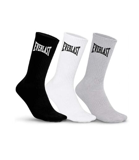 Lot de 6 paires de chaussettes noires/grises/blanches homme everlast el063