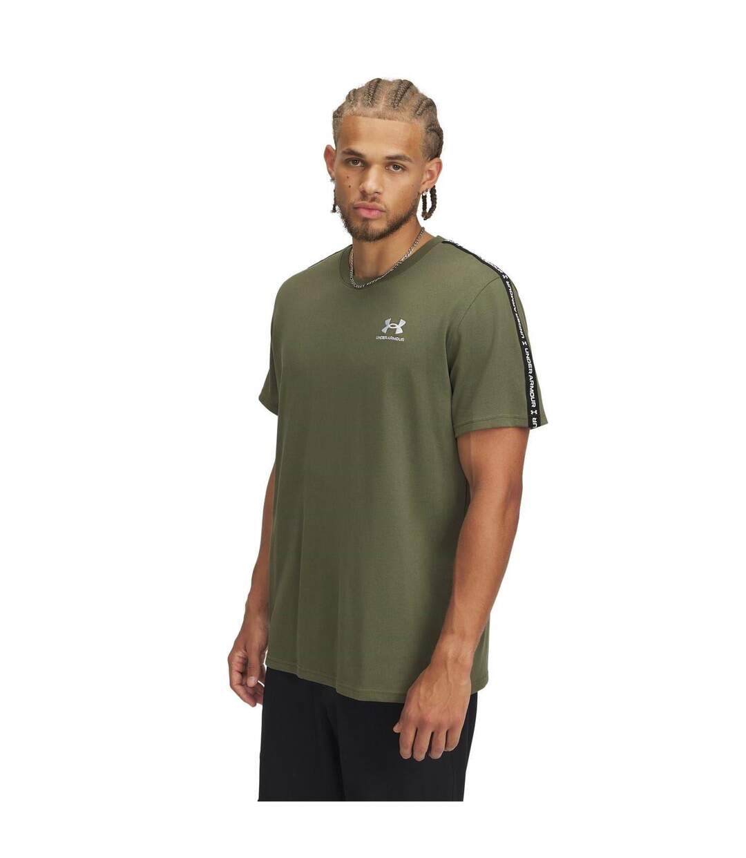 T-shirt Motif/style Icône Homme Vert Olive Under Armour-1
