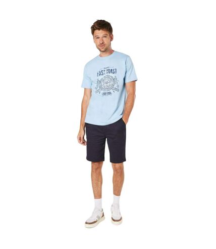 Mens east coast crest t-shirt light blue Maine