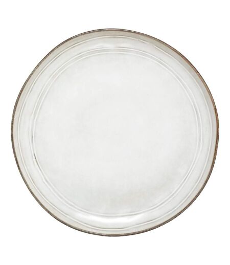 Lot de 6 Assiettes Plates Flower 26cm Gris