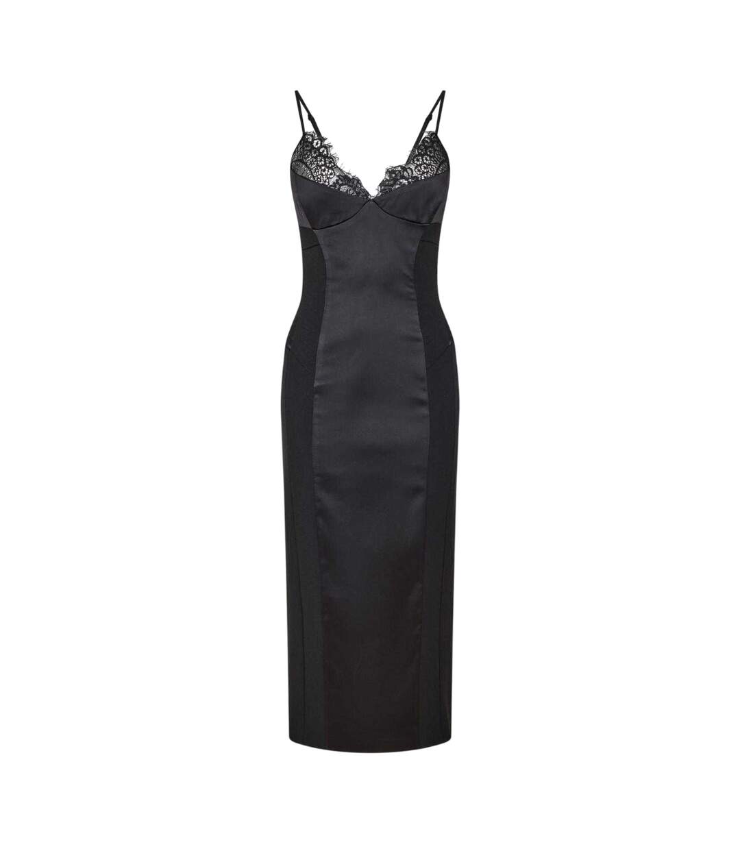 Robe Moulante Katana À Col  Pour Femme Noir Bardot-2