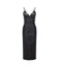 Robe Moulante Katana À Col  Pour Femme Noir Bardot-2