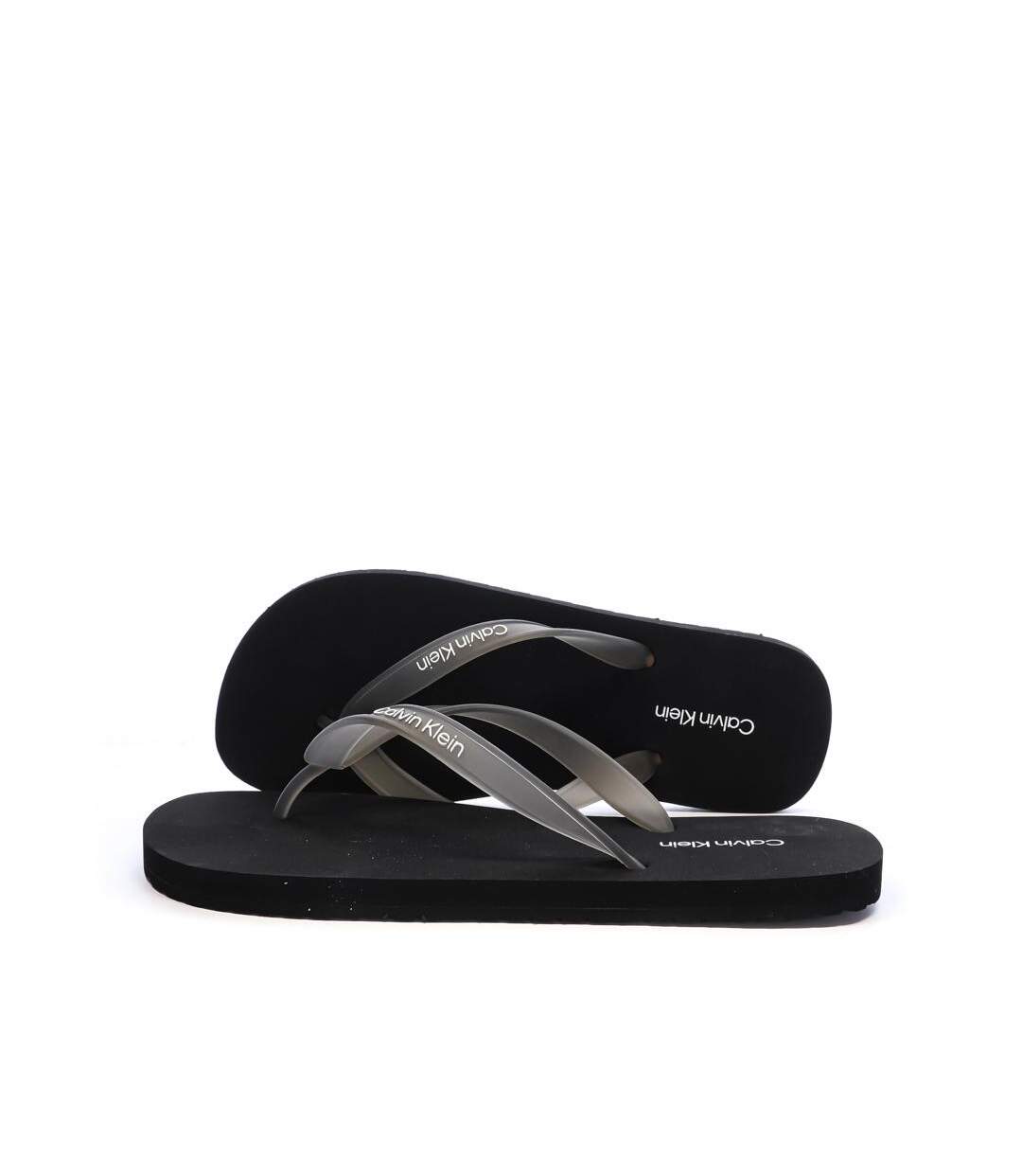 Tongs noires homme calvin klein jeans beach thong-1