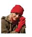 Ensemble Bonnet, Gants Et Écharpe Rouge Result Winter Essentials-2