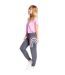 Womens/ladies Rainbow Heart Jogging Bottoms Anthrazit PJ Salvage-1
