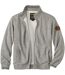 Men's Grey Sherpa-Lined Knitted Jacket