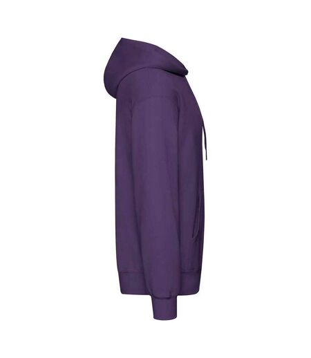 Adults unisex classic hooded sweatshirt purple Fruit of the Loom