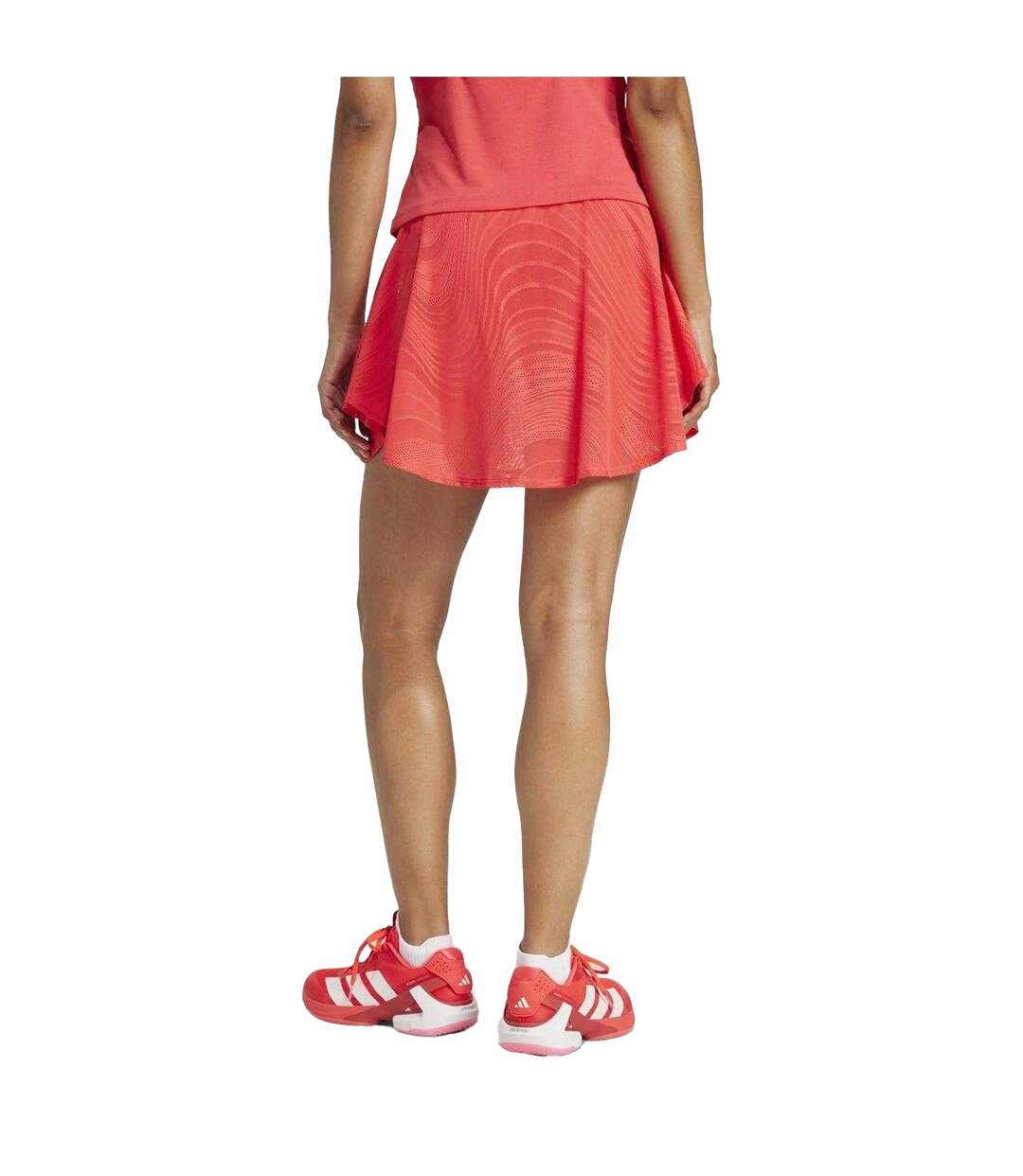 Womens/ladies Pro Climacool Tennis Skirt Red Adidas-3