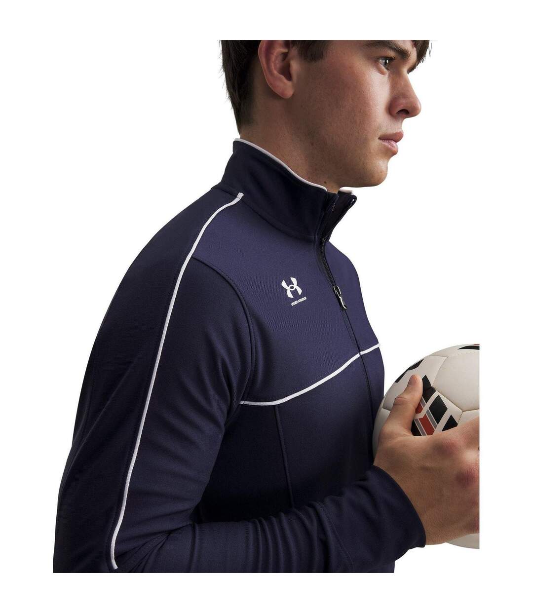 Mens Challenger Tracksuit Top Navy White Under Armour-3