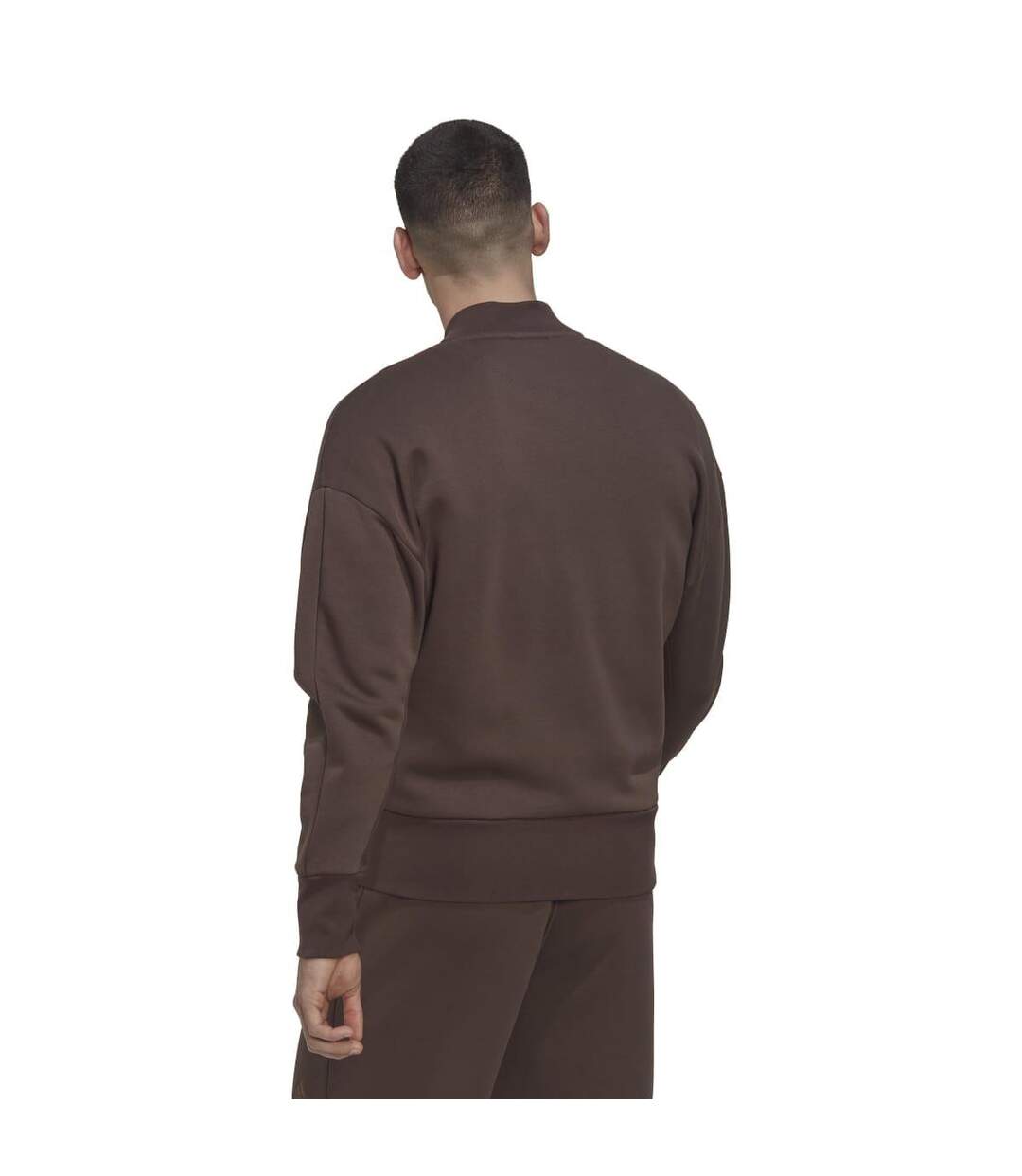 Haut de survêtement studio lounge homme marron Adidas-2