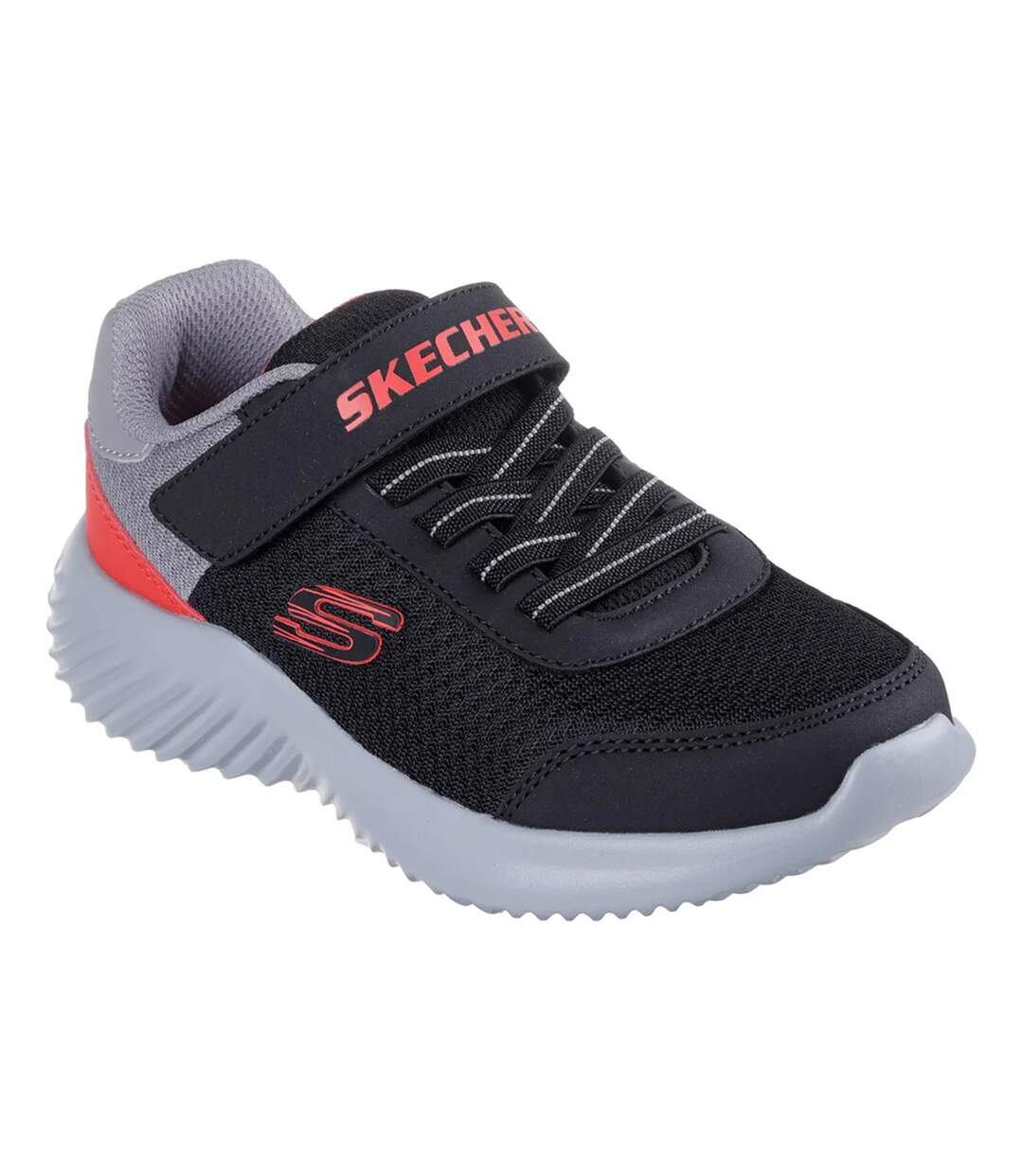 Mens bounder trainers black/red Skechers-1