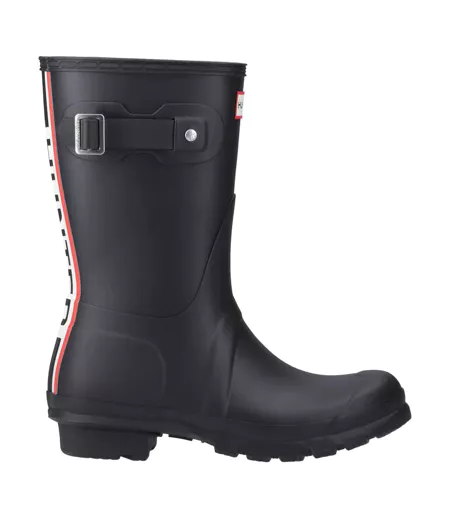 Womens/ladies Original Short Wellington Boots Black Hunter