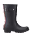 Womens/ladies Original Short Wellington Boots Black Hunter-4