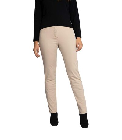 ULLA POPKEN Pantalon Best-Fit Sophie taille magique coupe droite beige