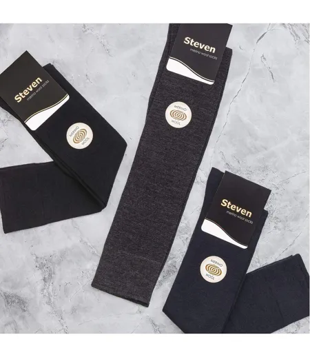1 Pack Mens Knee High Long Merino Wool Socks for Winter