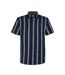 Chemise marine/blanc homme petrol industries sleeve-1