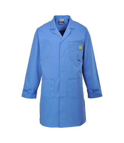 Unisex adult anti-static coat hamilton blue Portwest