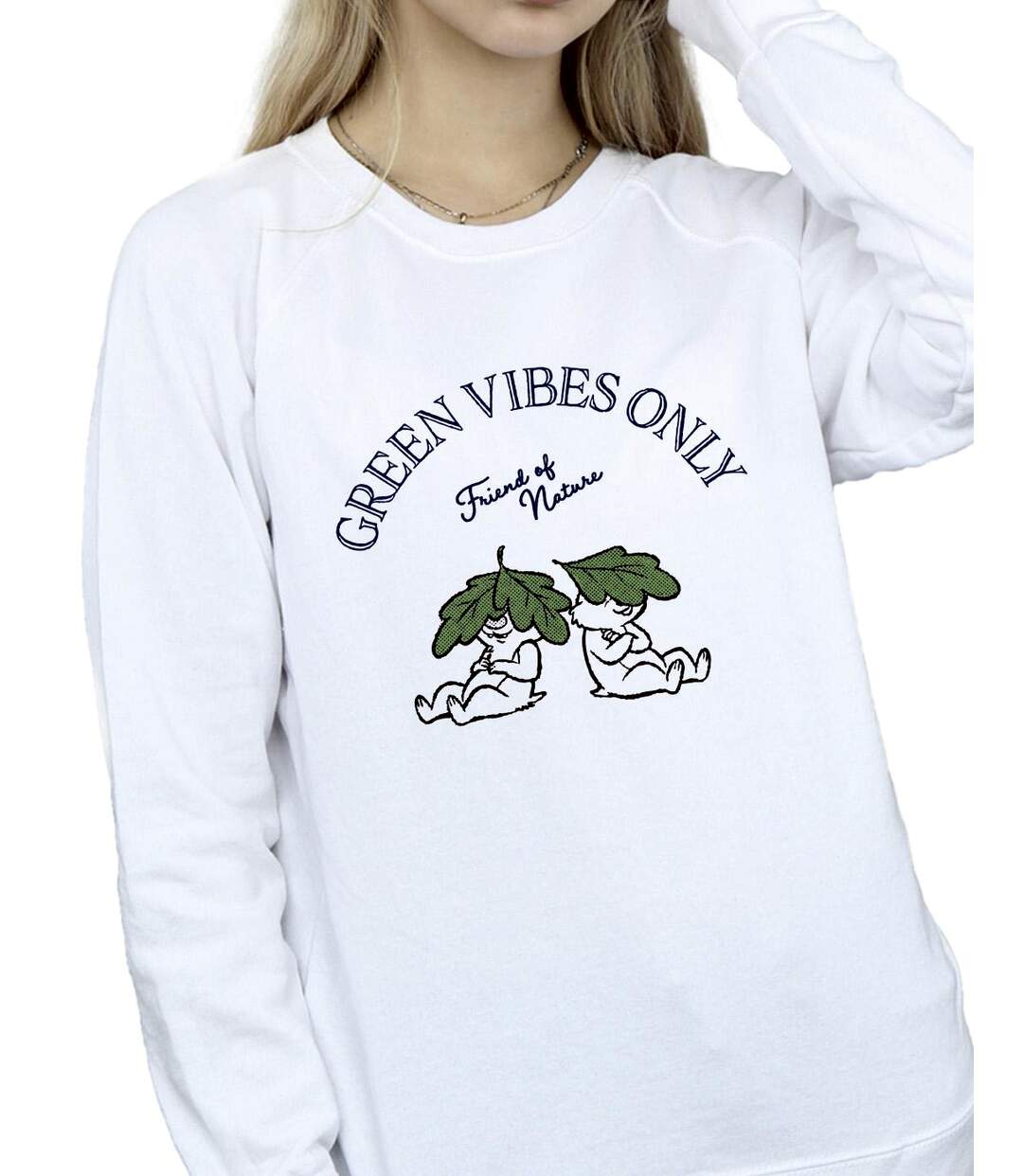 Disney - Sweat CHIP 'N DALE GREEN VIBES ONLY - Femme (Blanc) - UTBI14759-3