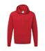 Russell Mens Authentic Hooded Sweatshirt / Hoodie (Classic Red)