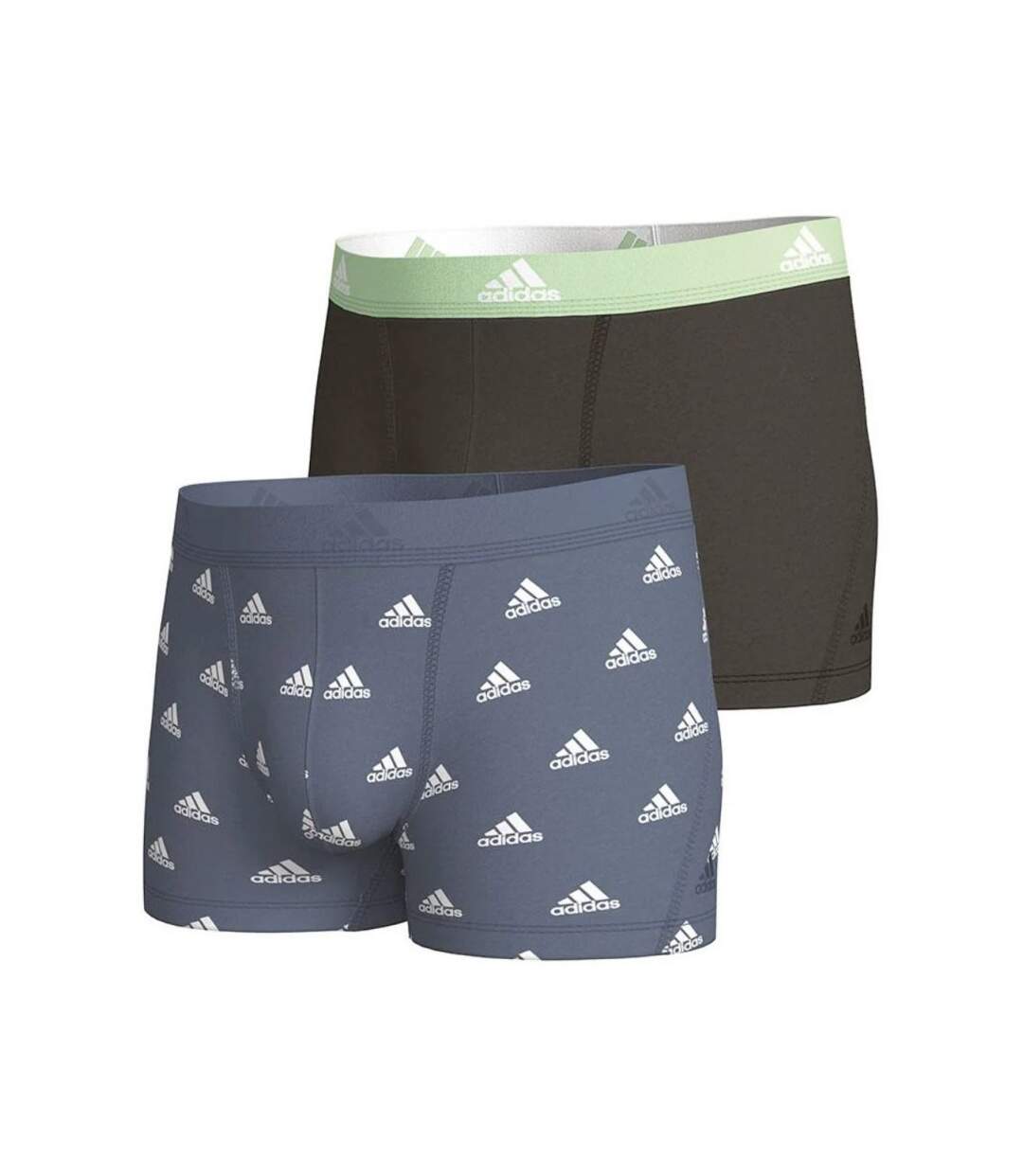 ADIDAS Lot de 2 Boxers Homme Coton ACTIVE FLEX2 Noir Gris bleu-1