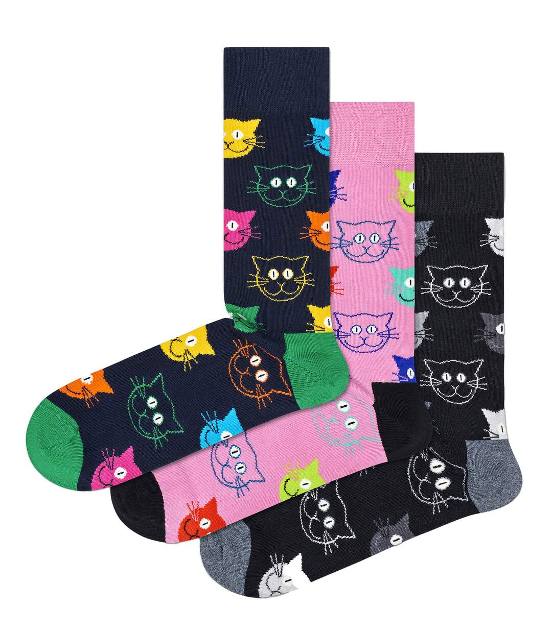 Happy Socks - Unisex Novelty Cat Socks Gift Box-1