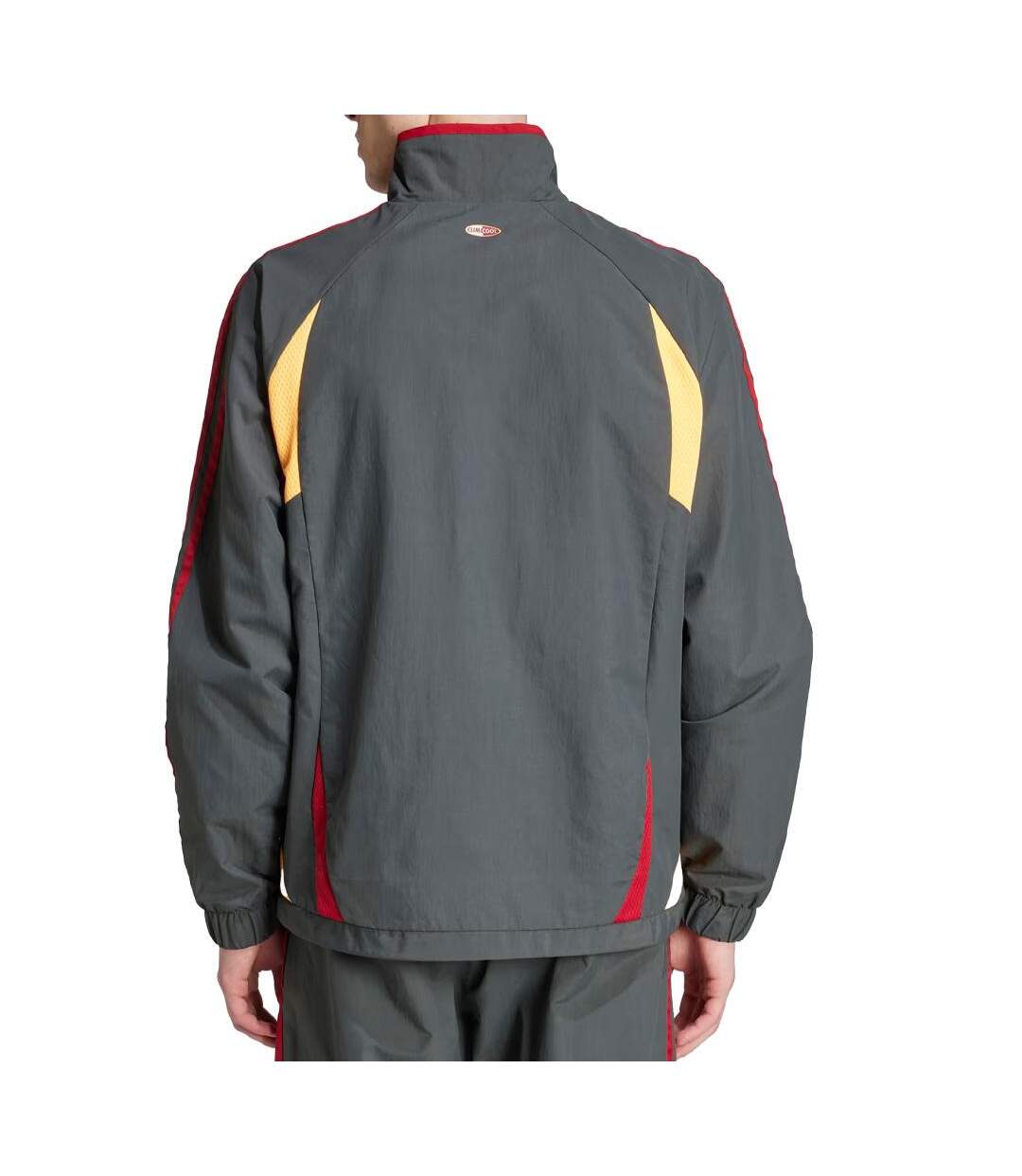 Veste grise/rouge/jaune homme adidas track top-2