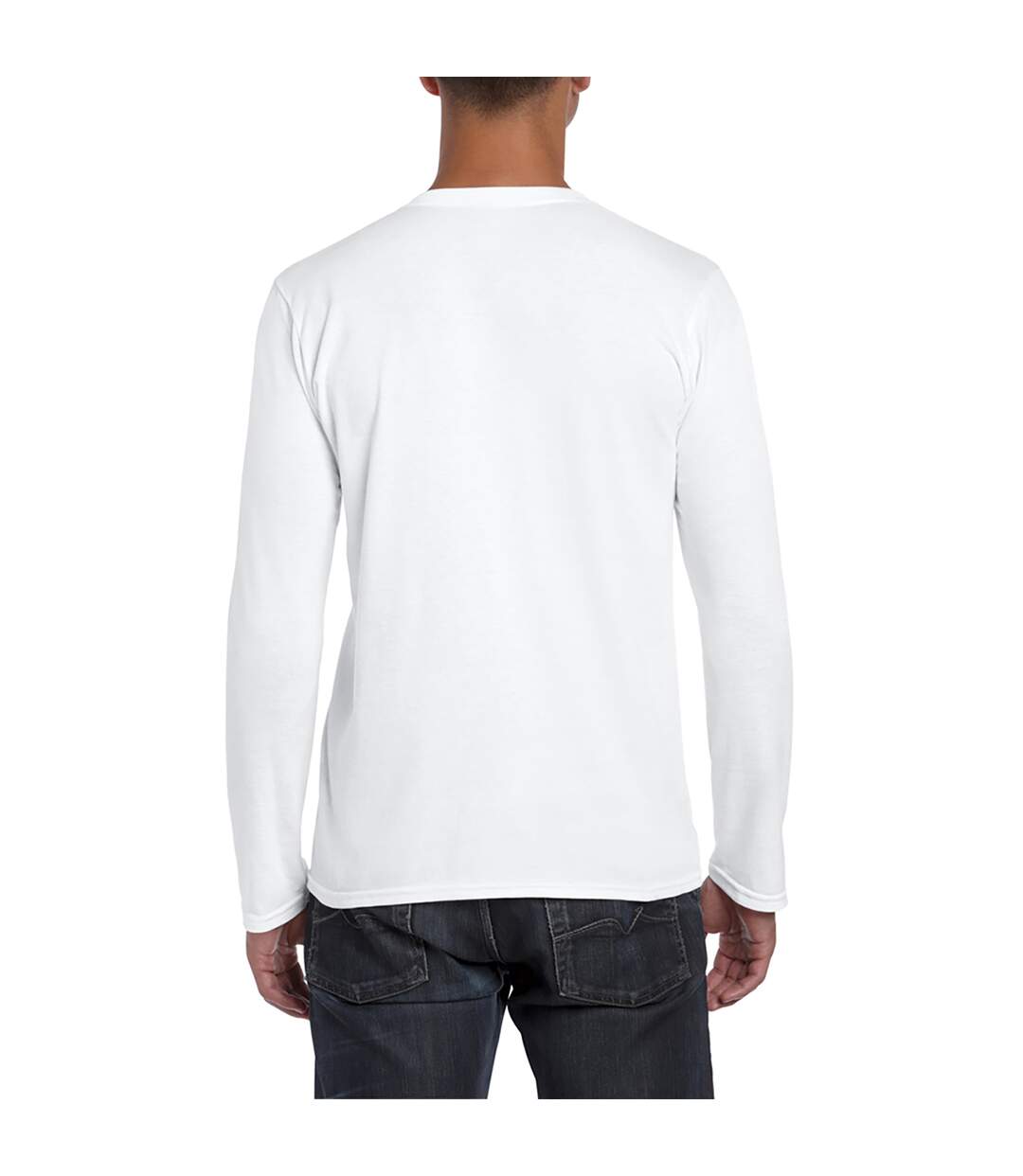 Gildan – Lot de 5 T-shirts manches longues - Hommes (Blanc) - UTBC4808