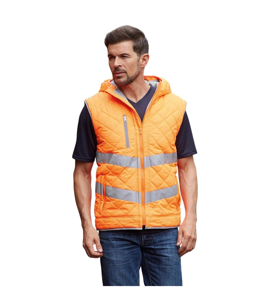 Veste Sans Manches Kensington Homme Orange Fluo Yoko-1