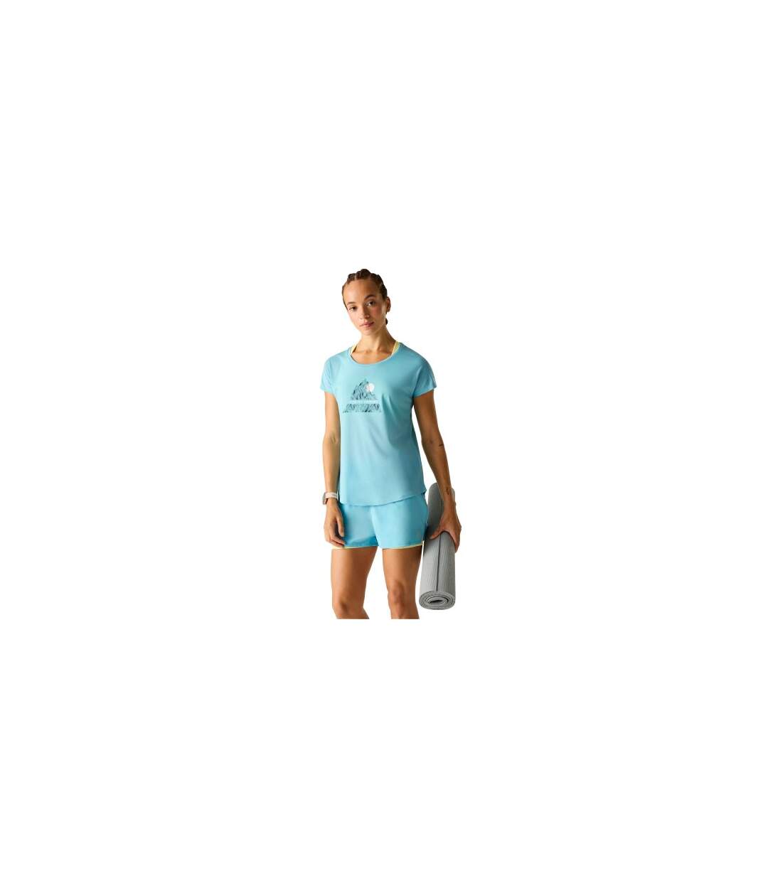 Womens/ladies Serenity Abstract Mountain T-shirt Nordic Blue Dare 2B-1