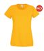 Ladies/womens lady-fit valueweight short sleeve t-shirt pack sunflower Fruit of the Loom