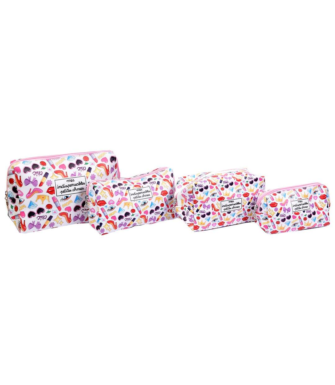 Trousse de Toilette Femme Tendance et fantaisie Pack de 4 Trousses PETITES CHOSES Glitter