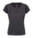 T-shirt Manches Courtes Motif/style Rayures Horizontales Femme Gris Foncé Rayures Regatta-1