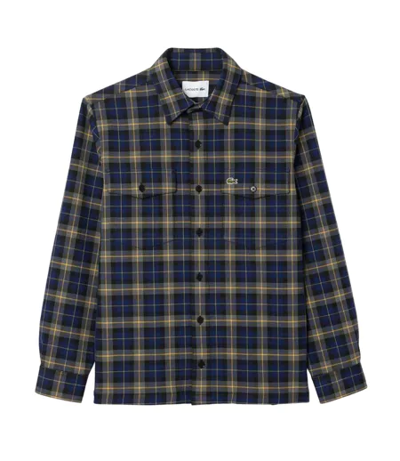 Surchemise Style À Carreaux Homme Bleu Marine Lacoste