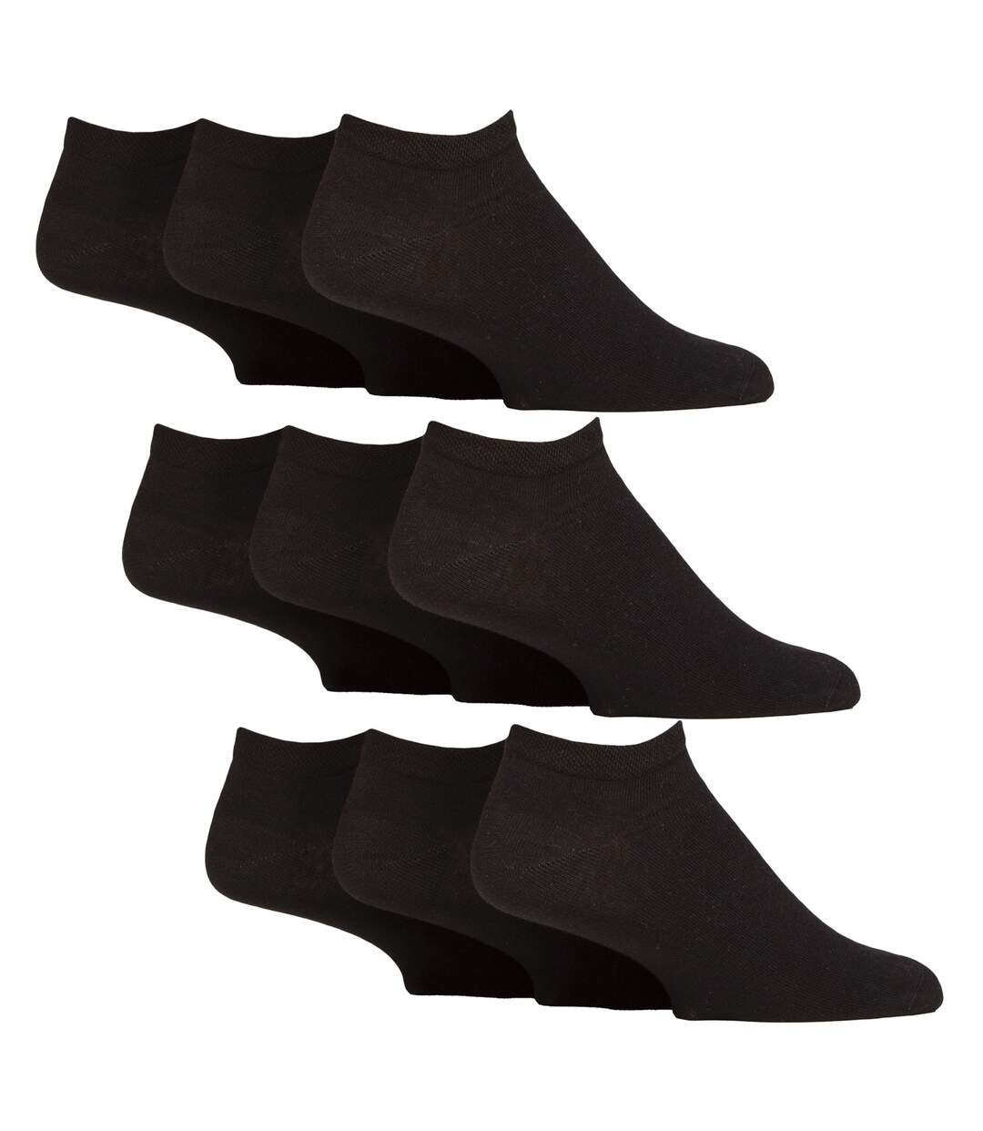 9 Pack Mens Diabetic Trainer Socks, Swollen Feet Wide Ankle Socks-1