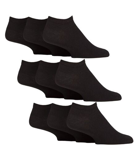9 Pack Mens Diabetic Trainer Socks, Swollen Feet Wide Ankle Socks