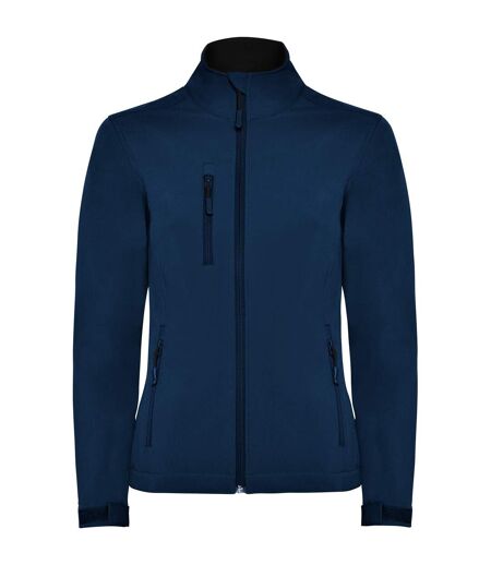 Womens/ladies Nebraska Soft Shell Jacket Navy Blue Roly