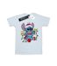 Disney Womens/Ladies Lilo And Stitch Christmas Lights Cotton Boyfriend T-Shirt (Blanc) - UTBI29673-1